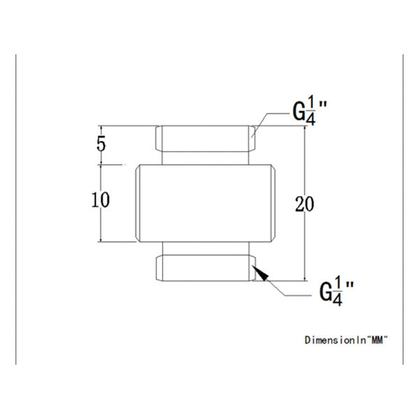 Bykski 10mm Extension Coupler Dual Male - White (B-DTJ-S-W)