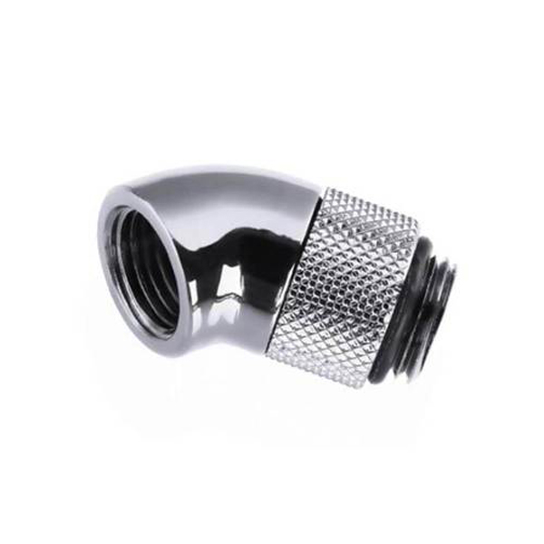 Bykski 45&deg; Rotary Elbow Fitting Male to Female - Silver (B-RD45-X-SNB)