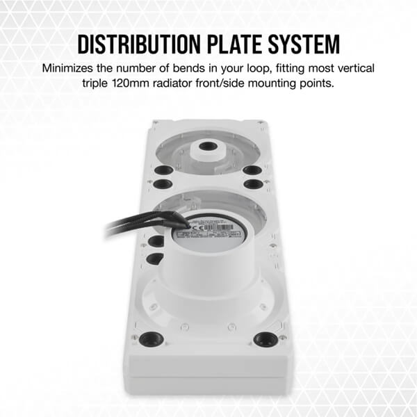 Corsair Hydro X XD7 RGB D5 Distro Plate (White)