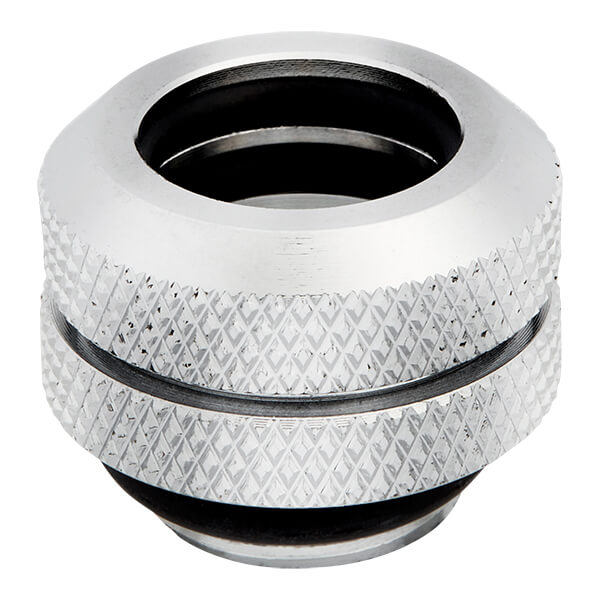 Corsair Hydro X Series XF Hardline 12mm OD Fitting Four Pack (Chrome)