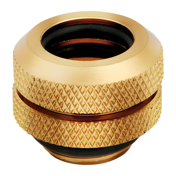 Corsair Hydro X Series XF Hardline 12mm OD Fitting Four Pack (Gold)
