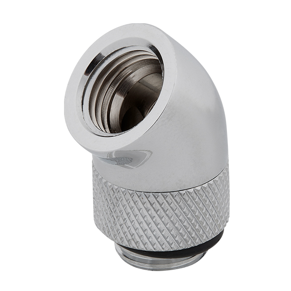 Corsair Hydro X Series XF Hardline 45&deg; Rotary Adapter Twin Pack (Chrome)