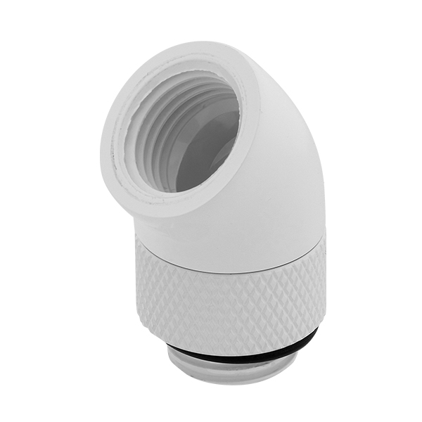 Corsair Hydro X Series XF Hardline 45&deg; Rotary Adapter Twin Pack (White)