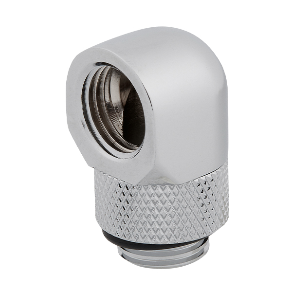 Corsair Hydro X Series XF Hardline 90&deg; Rotary Adapter Twin Pack (Chrome)