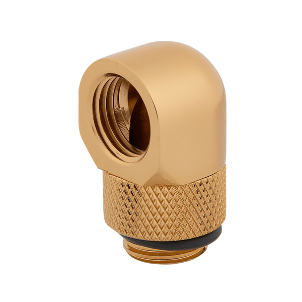 Corsair Hydro X Series XF Hardline 90&deg; Rotary Adapter Twin Pack (Gold)