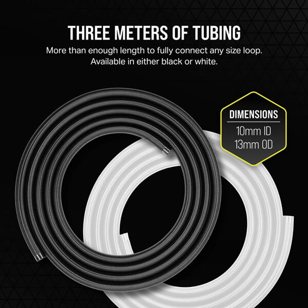 Corsair Hydro X Series XT Softline 13mm Mesh Tubing – White