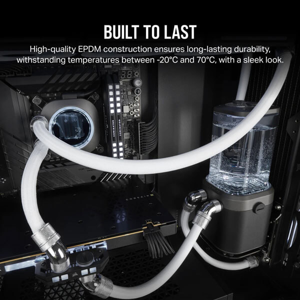 Corsair Hydro X Series XT Softline 13mm Mesh Tubing – White