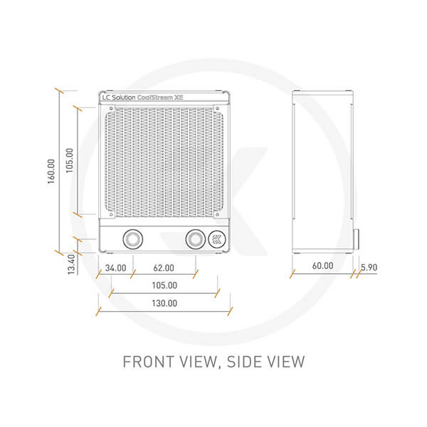 EK-CoolStream XE 120 - Water Cooling-Radiator - 120mm - Black