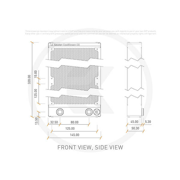 EK-CoolStream CE 280 - 280mm - Water Cooling Radiator - Black