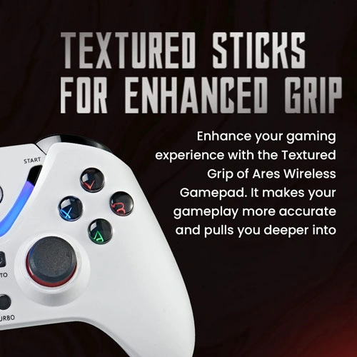 Cosmic Byte Ares Wireless White Game Controller with Magnetic Triggers