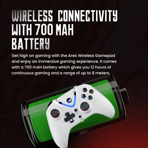 Cosmic Byte Ares Wireless White Game Controller with Magnetic Triggers