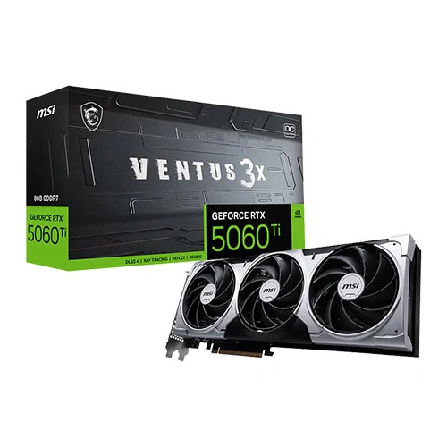 MSI RTX 5060 Ti Ventus 3X OC 8GB GDDR7 Graphics Card