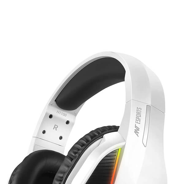Ant Esports H1100 Pro Auto RGB White Gaming Headset