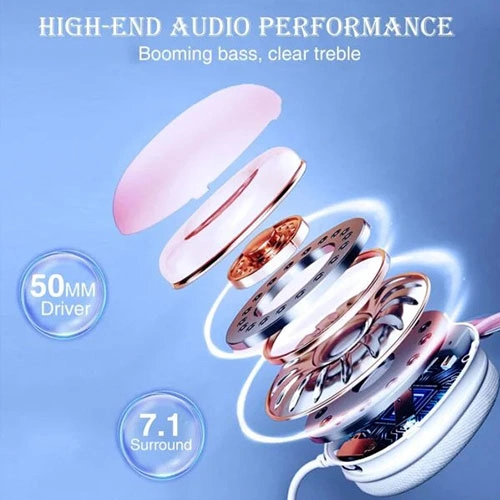 Aula S505 RGB Pink Gaming Headset