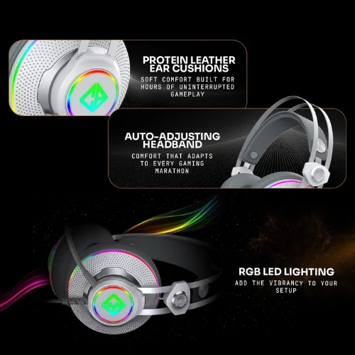 Cosmic Byte Proteus X 7.1 RGB White Gaming Headset