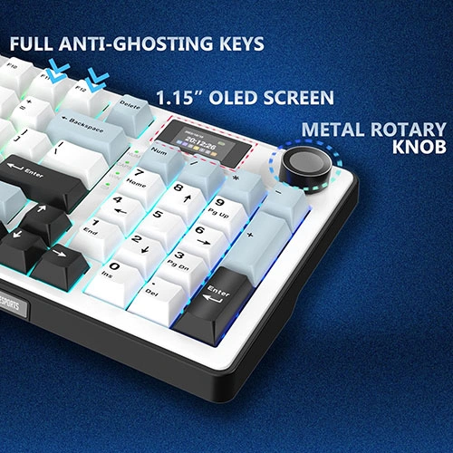 Ant Esports APEX300 Wireless Tri Mode RGB Mechanical Gaming Keyboard
