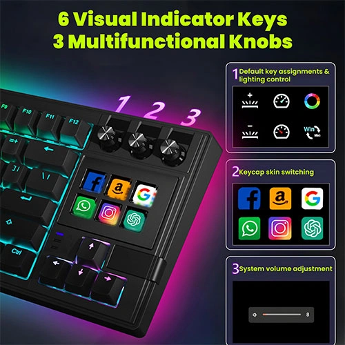 Ant Esports Apex 400 AI Hybrid Stream Deck RGB Mechanical Keyboard