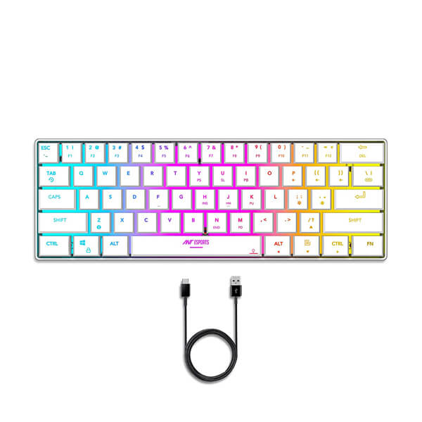 Ant Esports MK1500 Mini RGB White Wireless Gaming Keyboard