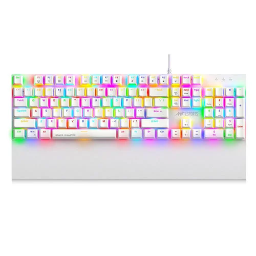 Ant Esports MK4100 RGB White Keyboard with Red Switches