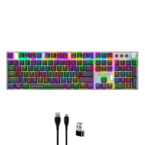 Ant Esports MK4400 Pro Wireless RGB Mechanical Gaming Keyboard With Brown Switches