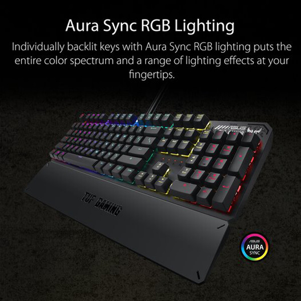 Asus TUF Gaming K3 RGB Mechanical Gaming Keyboard Red Linear Switches