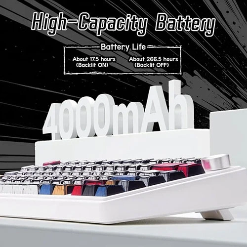 Aula F75 Comic Keycap Wireless Tri Mode RGB 75 Percent Mechanical Gaming Keyboard With Reaper Switch