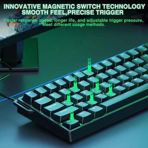 Aula Win60 He 60 Percent Mechanical Gaming Keyboard With Black Graywood Magnetic Switch