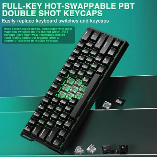Aula Win60 He 60 Percent Mechanical Gaming Keyboard With Black Graywood Magnetic Switch
