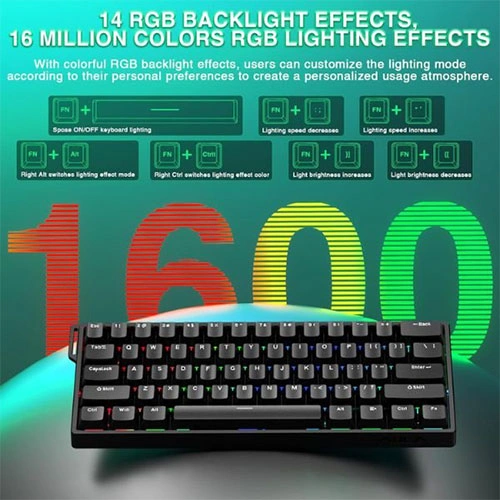 Aula Win60 He 60 Percent Mechanical Gaming Keyboard With Black Graywood Magnetic Switch