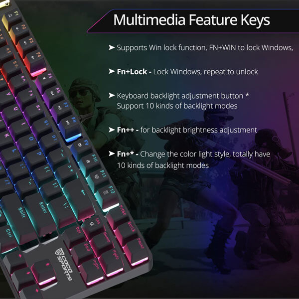 Coco Sports K12 Orion 2.0 Tenkeyless Mechanical Gaming Keyboard Red Outemu Switches