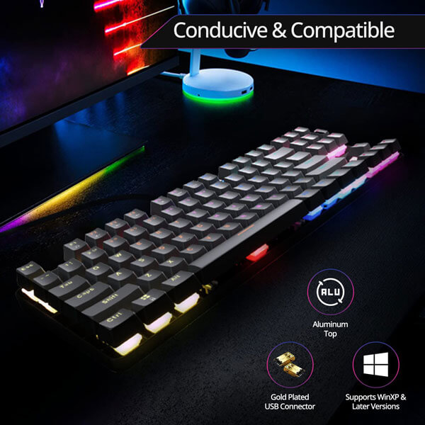 Coco Sports K12 Orion 2.0 Tenkeyless Mechanical Gaming Keyboard Red Outemu Switches