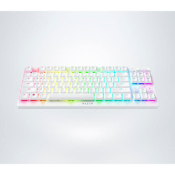 Razer DeathStalker V2 Pro Tenkeyless Wireless Gaming Keyboard Low-Profile Linear Optical Red Switches (White)