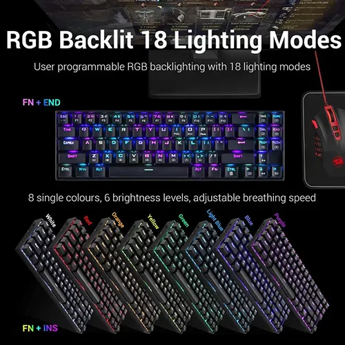 Redragon Deimos K599 TKL Wireless Mechanical RGB Gaming Keyboard With Outemu Red Switch