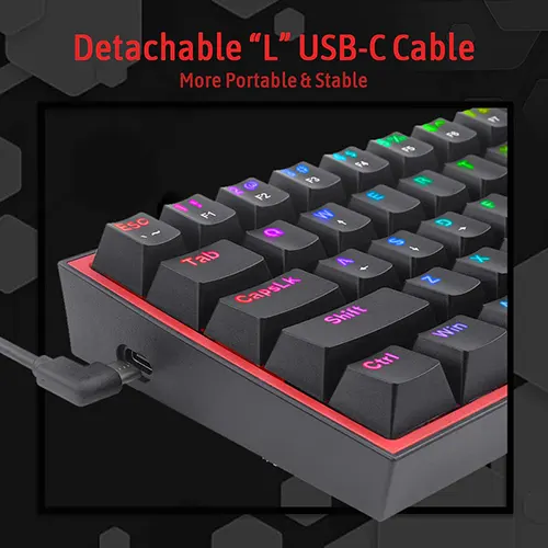 Redragon Fizz K617 Mechanical RGB Gaming Keyboard With Red Switch