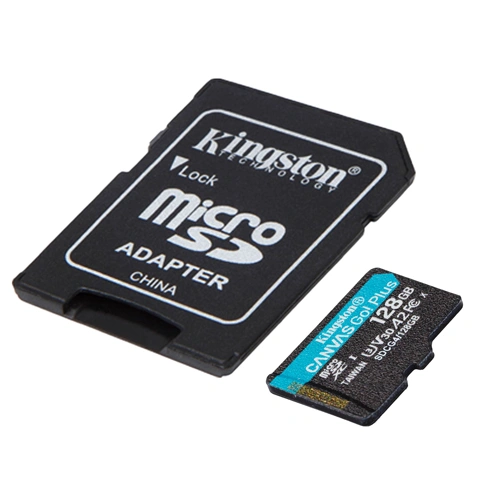 Kingston Canvas Go Plus microSD Memory Card 128GB with Adapter