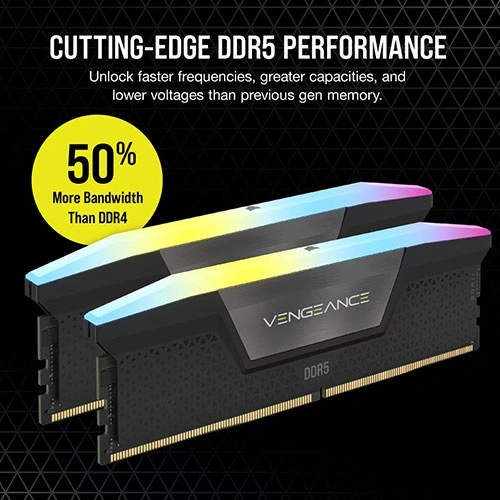 Corsair Vengeance RGB 128GB (64GBx2) 6000MHz CL40 DDR5 RAM