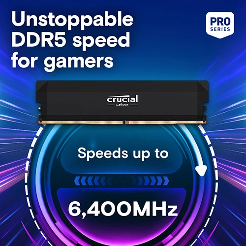 Crucial Pro OC 16GB 6400MHz CL38 DDR5 RAM