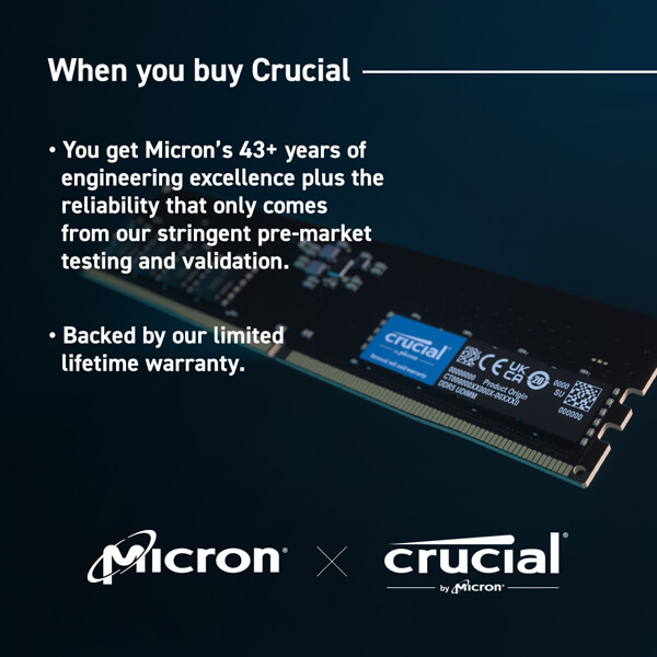 Crucial 16GB 5600MHz CL46 DDR5 RAM