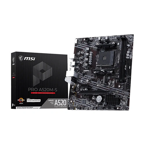 MSI PRO A520M-S M-ATX DDR4 Motherboard