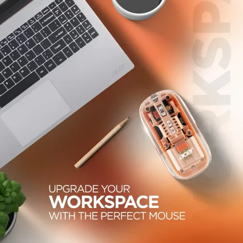 Acer Transparent Wireless Peach Mouse