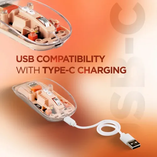 Acer Transparent Wireless Peach Mouse