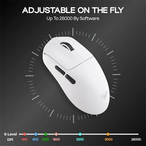 Aula SC800 Tri-Mode Wireless White Gaming Mouse