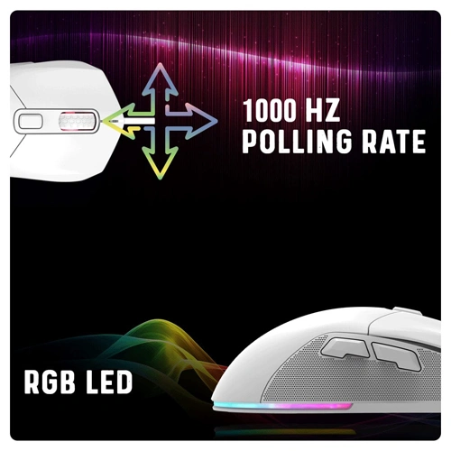 Cosmic Byte Firestorm RGB White Wired Gaming Mouse