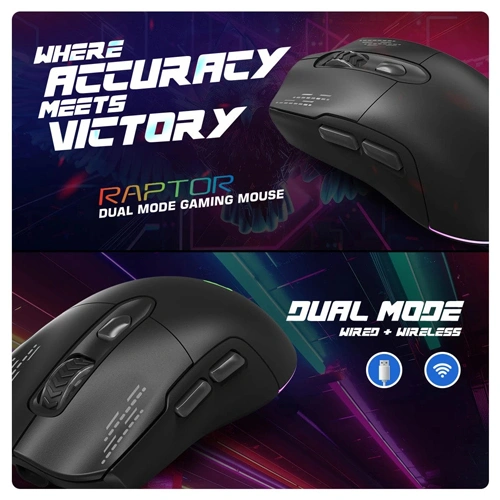 Cosmic Byte Raptor Dual Mode RGB Gaming Mouse