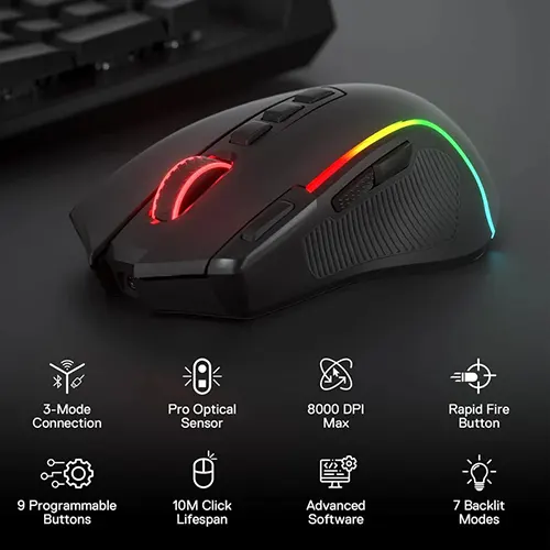 Redragon Predator Pro M612 Pro RGB Wireless Gaming Mouse