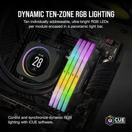 Corsair Vengeance RGB 16GB 5200MHz CL40 DDR5 Ram