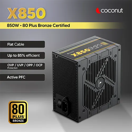 Coconut SM85 X850 Bronze 850 Watt SMPS