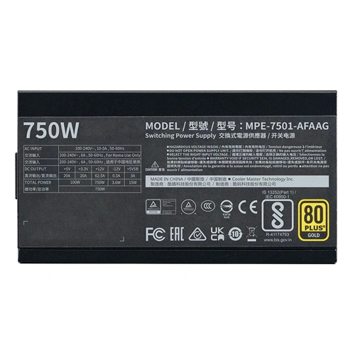 Cooler Master MWE Gold 750 V2 ATX 3.1 Fully Modular SMPS