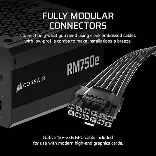 Corsair RM750e ATX 3.1 Gold Fully Modular SMPS