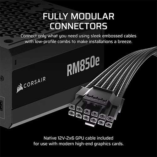 Corsair RM850e ATX 3.1 Gold Fully Modular SMPS